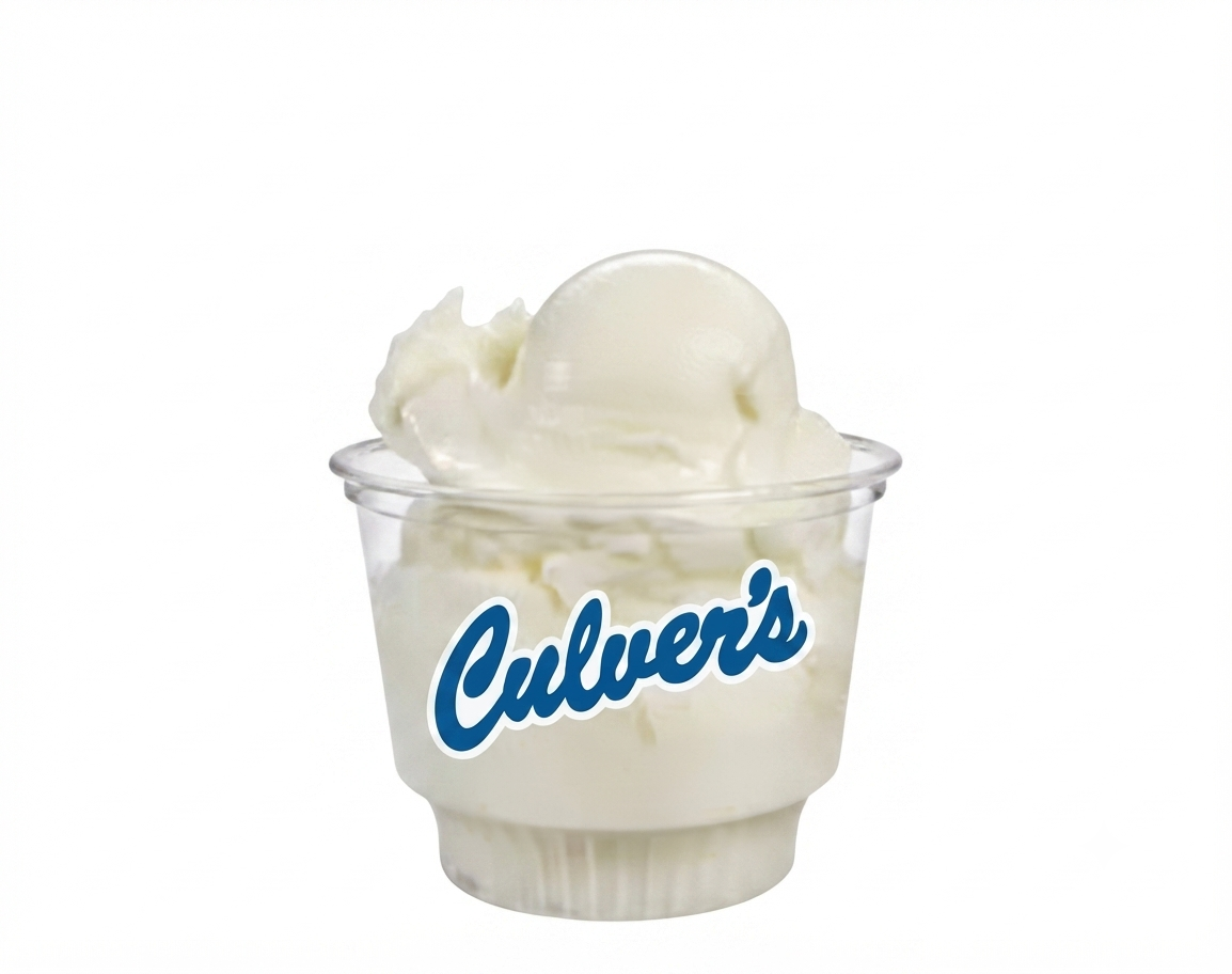 Culver's fresh frozen custard in a cup
