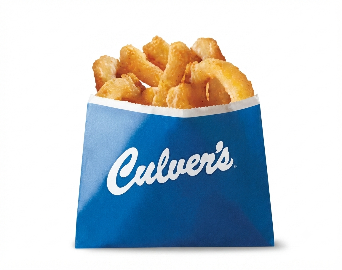 Culver's crispy North Atlantic cod fish fillets with fries