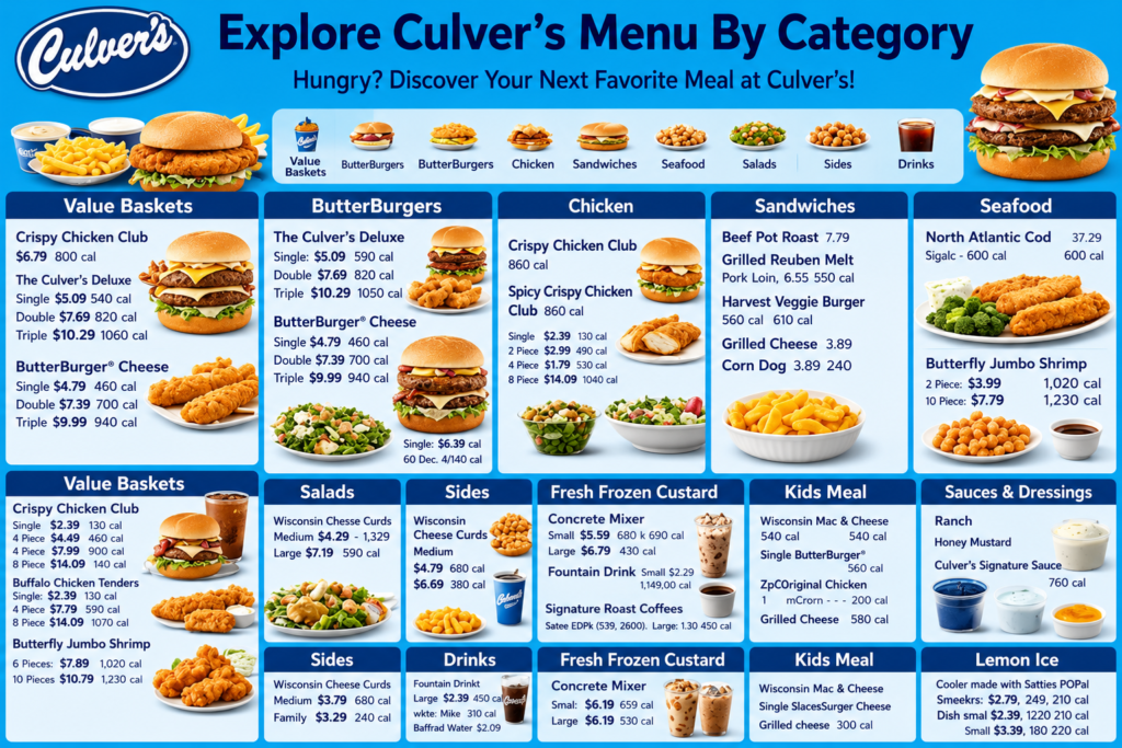 culver's menu